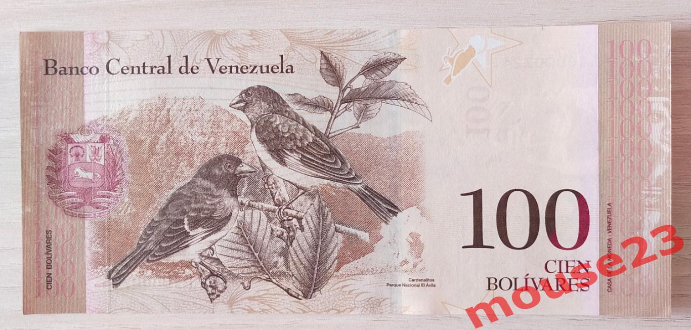 Венесуэла Банкнота 100 боливаров 2013 год UNC 1