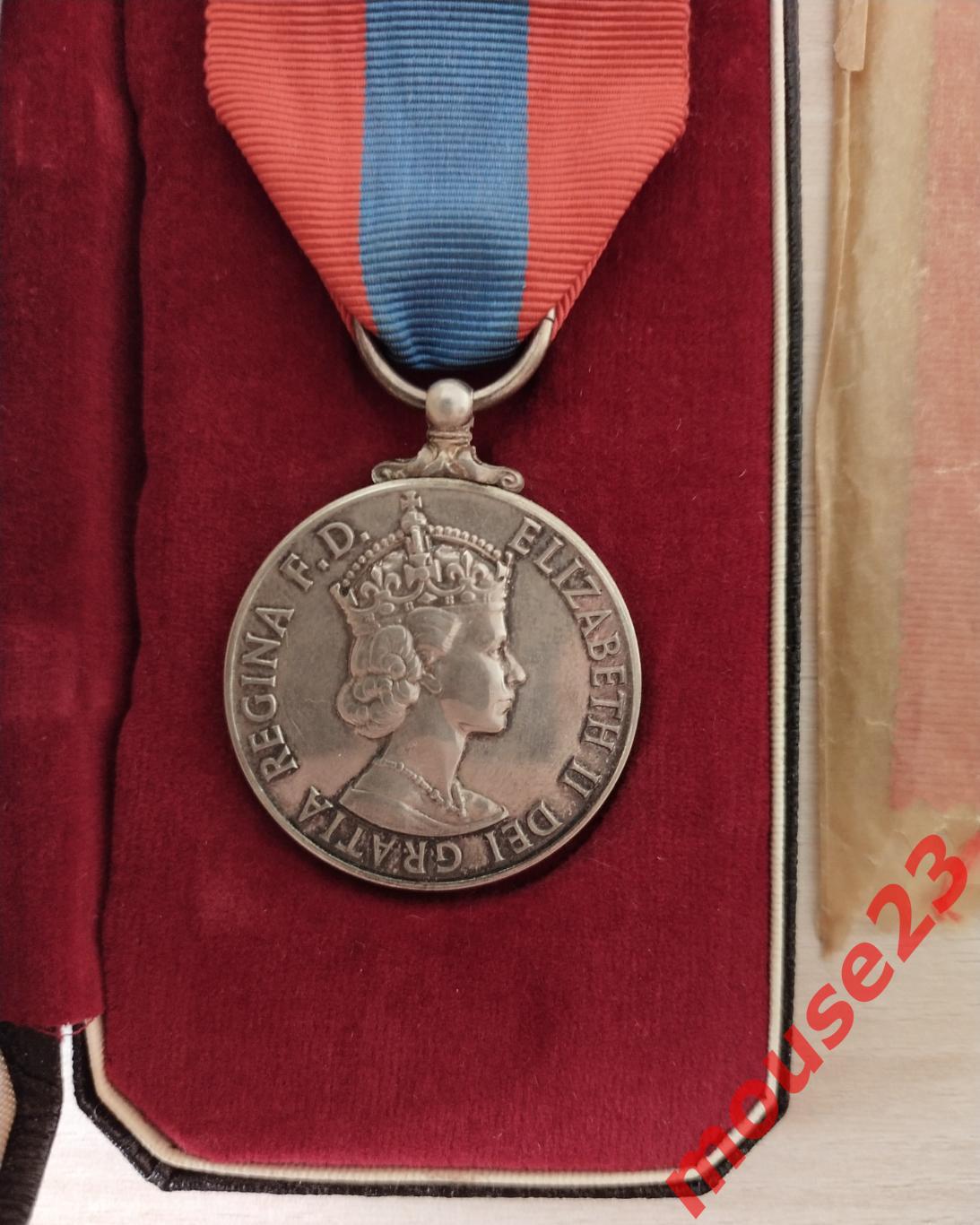 Медаль Ордена Имперской Службы The Imperial Service Medal Англия