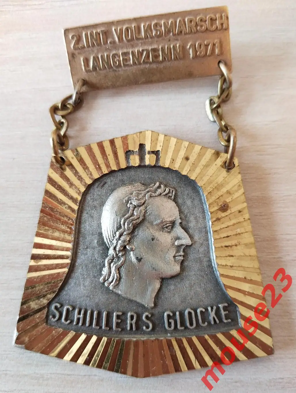 Нагрудный знак. Шиллер Глок 1971г.