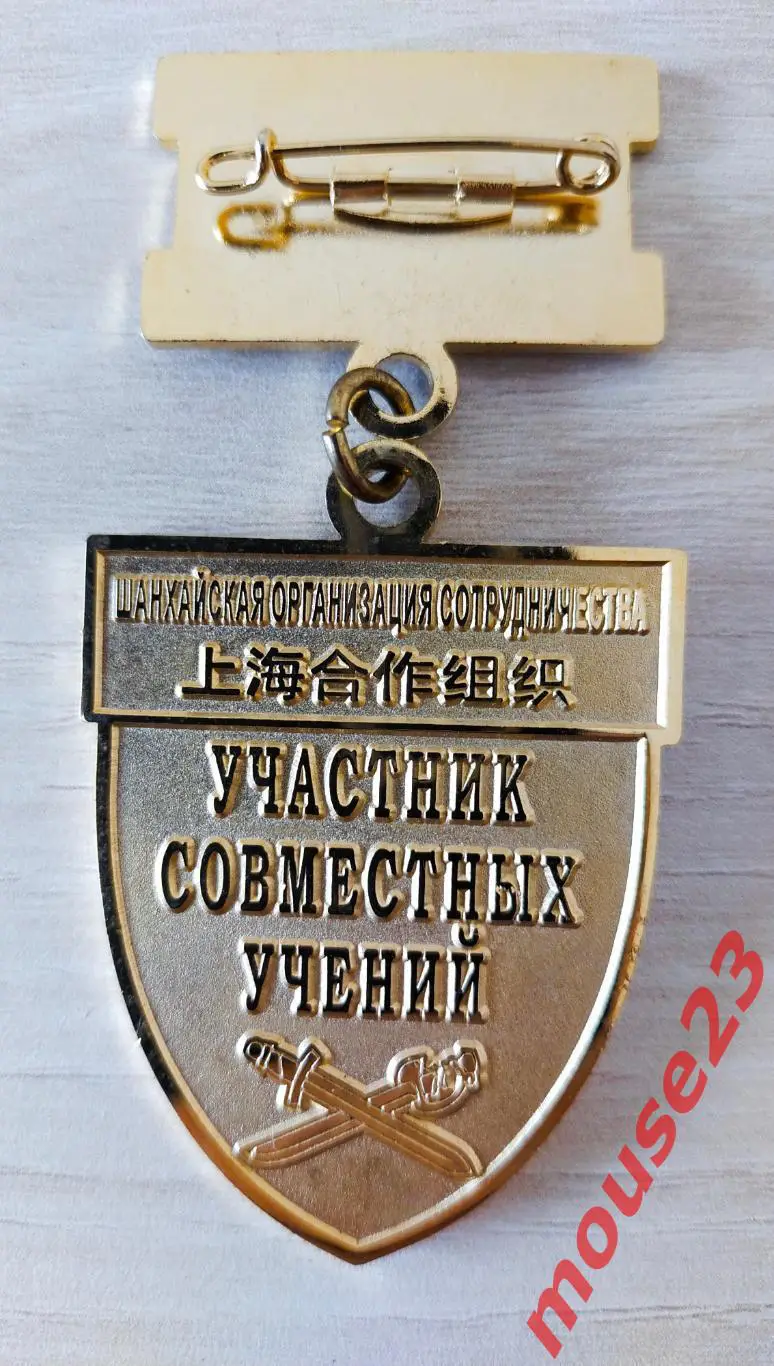 Знак. Значок. РФ. Китай. СНГ. Мирная миссия 2007. (1) 1