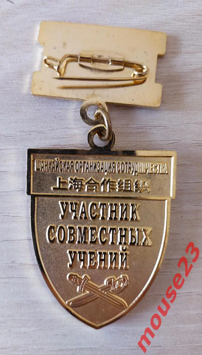 Знак. Значок. РФ. Китай. СНГ. Мирная миссия 2007. (2) 1