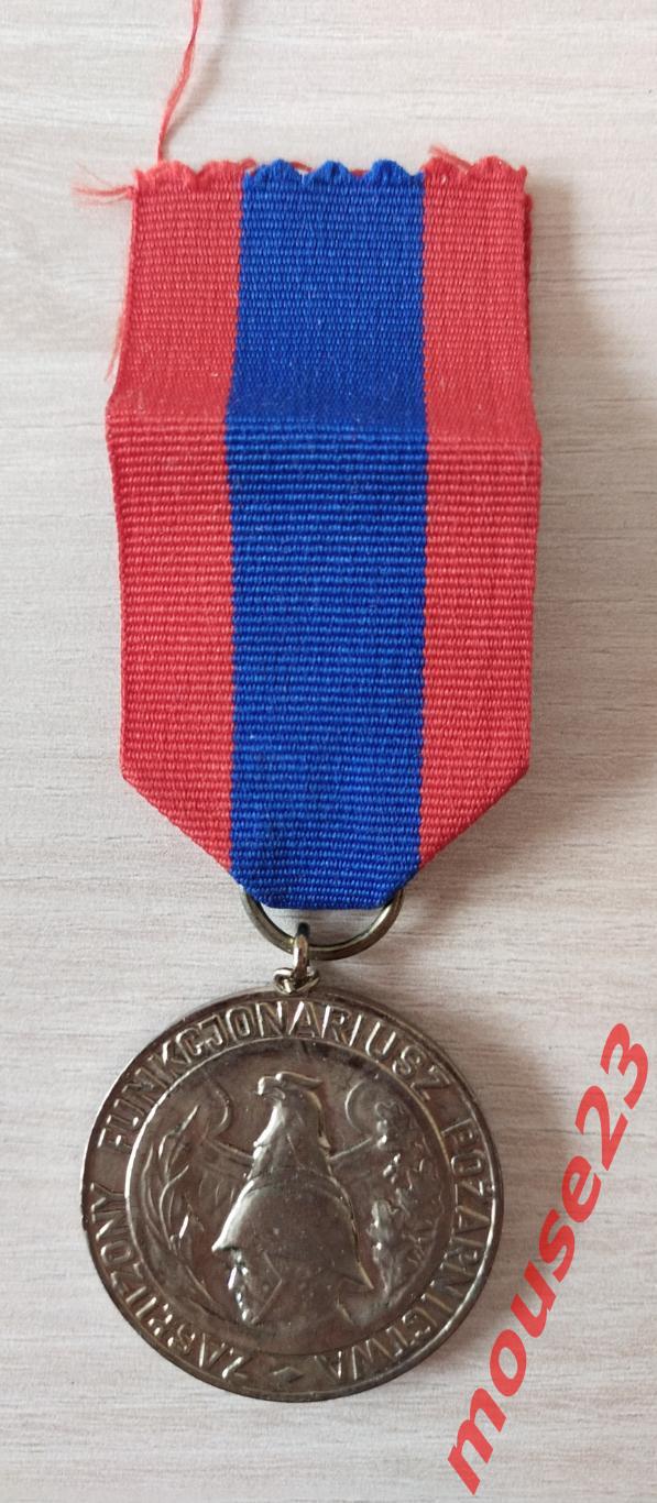 Польша, медаль Отличник пожарной охраны 1974-1990 гг.