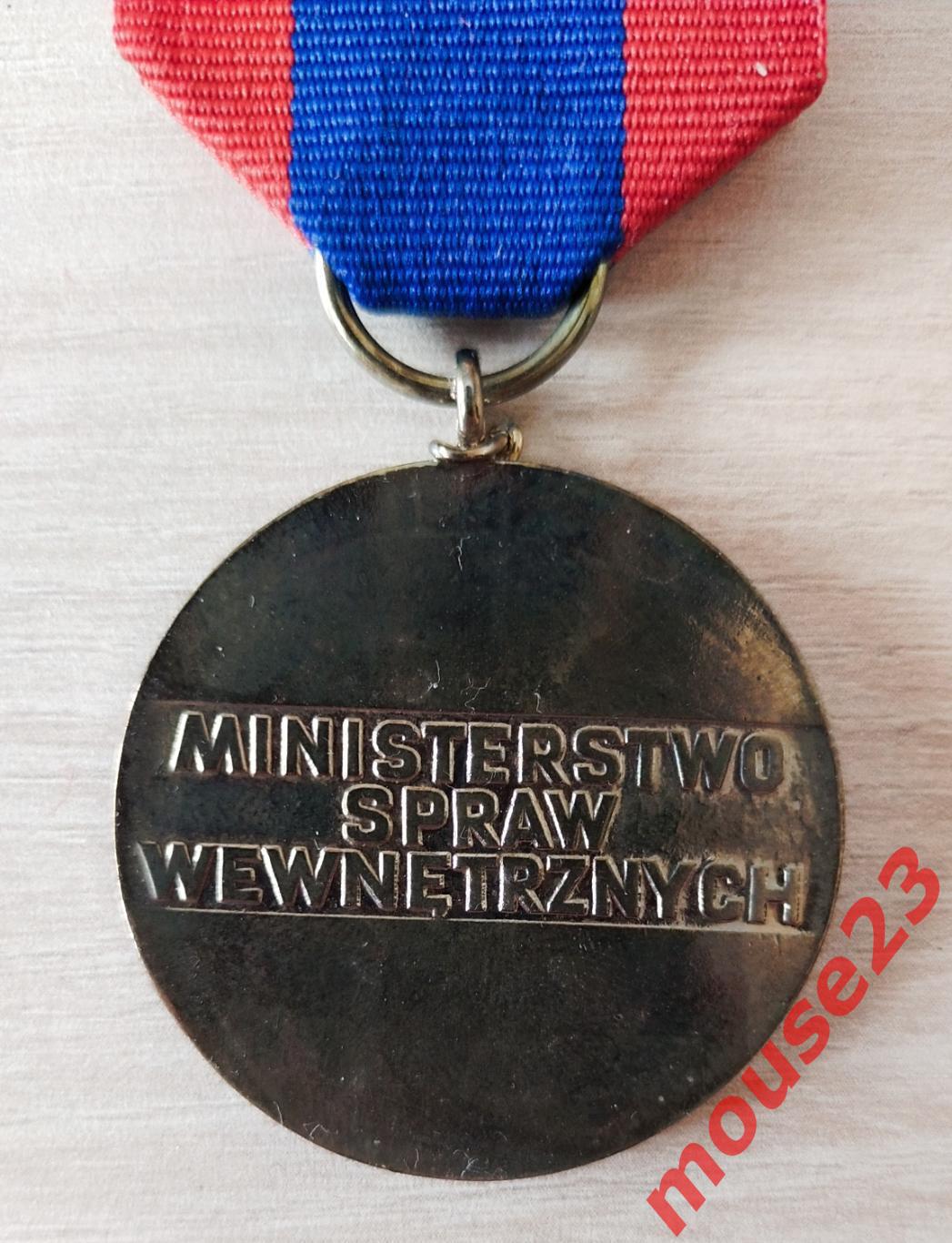 Польша, медаль Отличник пожарной охраны 1974-1990 гг. 3