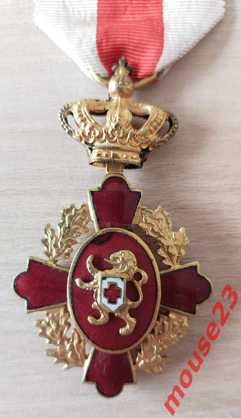 Знак Ордена Бельгийского Красного Креста 2 класса. Учрежден в 1880 году. Бельгия 1