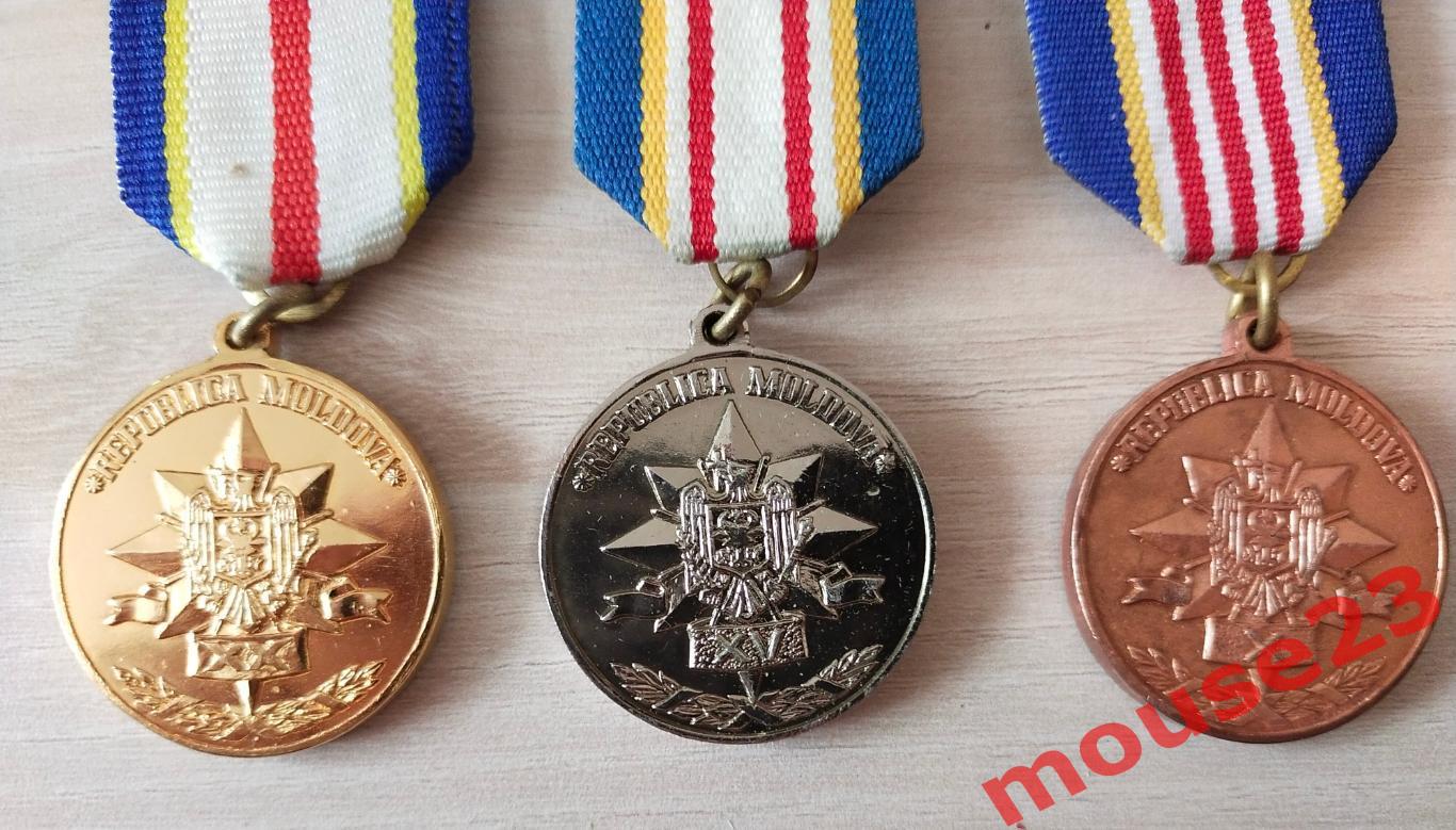 Медали. 1-2-3 степени за службу стране. Республика Молдова. 2
