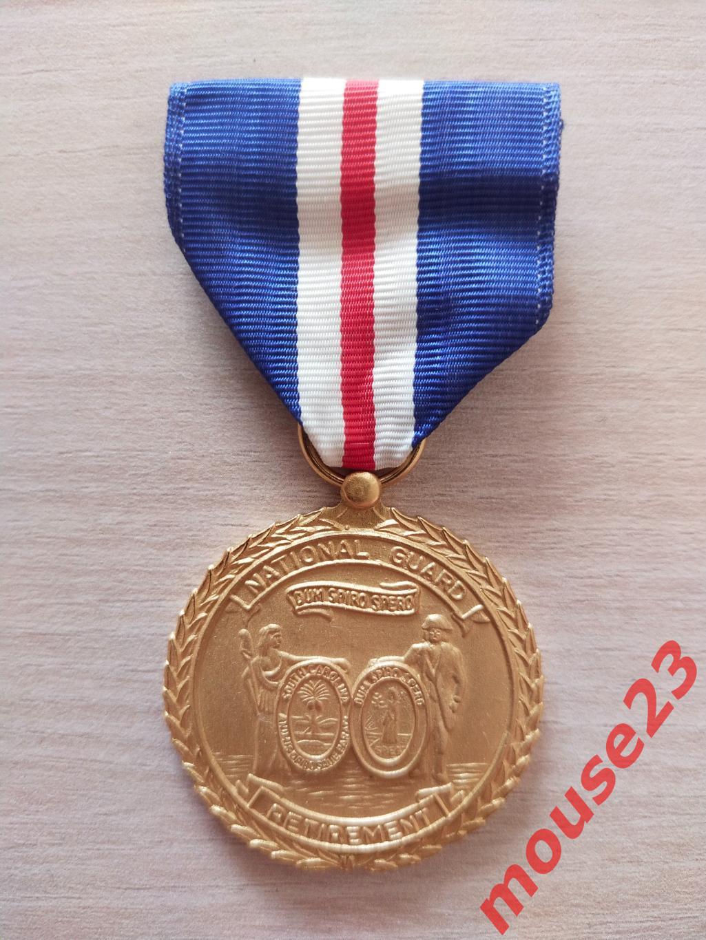 Пенсионная медаль Южной Каролины национальной гвардии. США