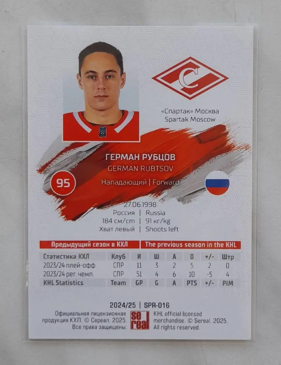 Герман Рубцов Спартак 24-25 1