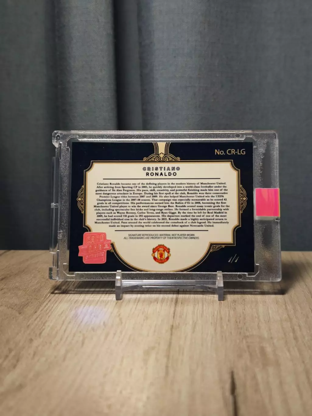 1/1 CLS Cristiano Ronaldo patch autograph MU 1