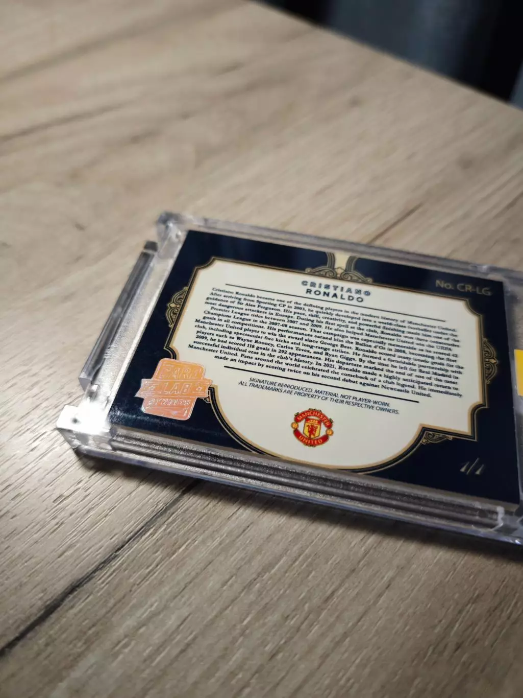 1/1 CLS Cristiano Ronaldo patch autograph MU 6