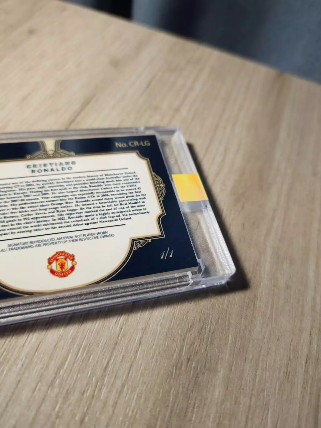 1/1 CLS Cristiano Ronaldo patch autograph MU 7