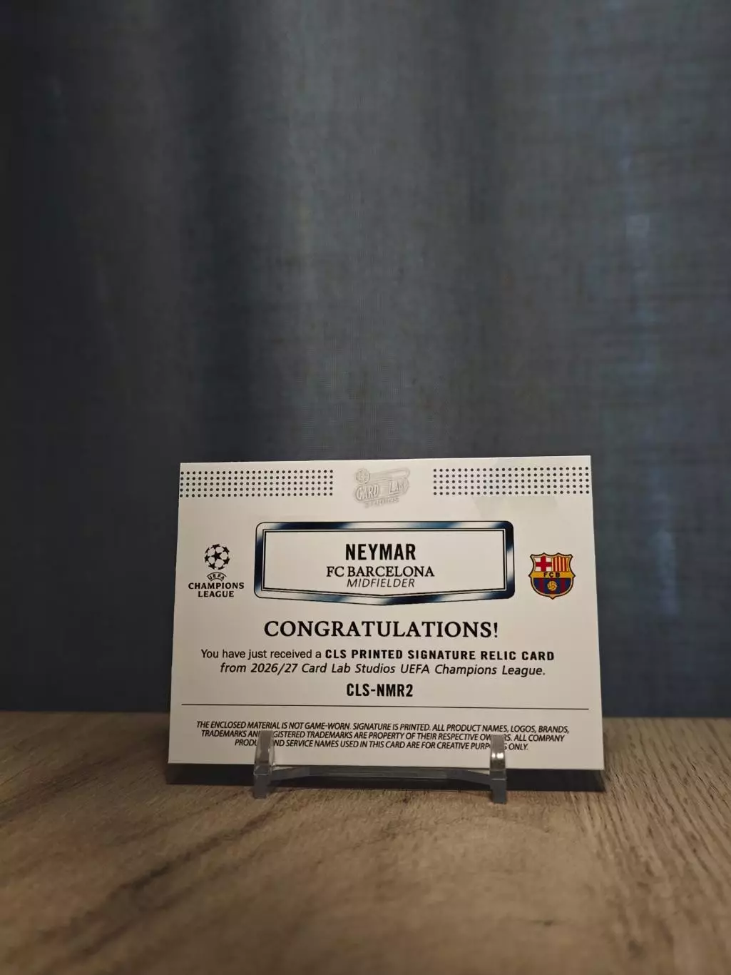 1/1 CLS Dynasty UCL Neymar 1
