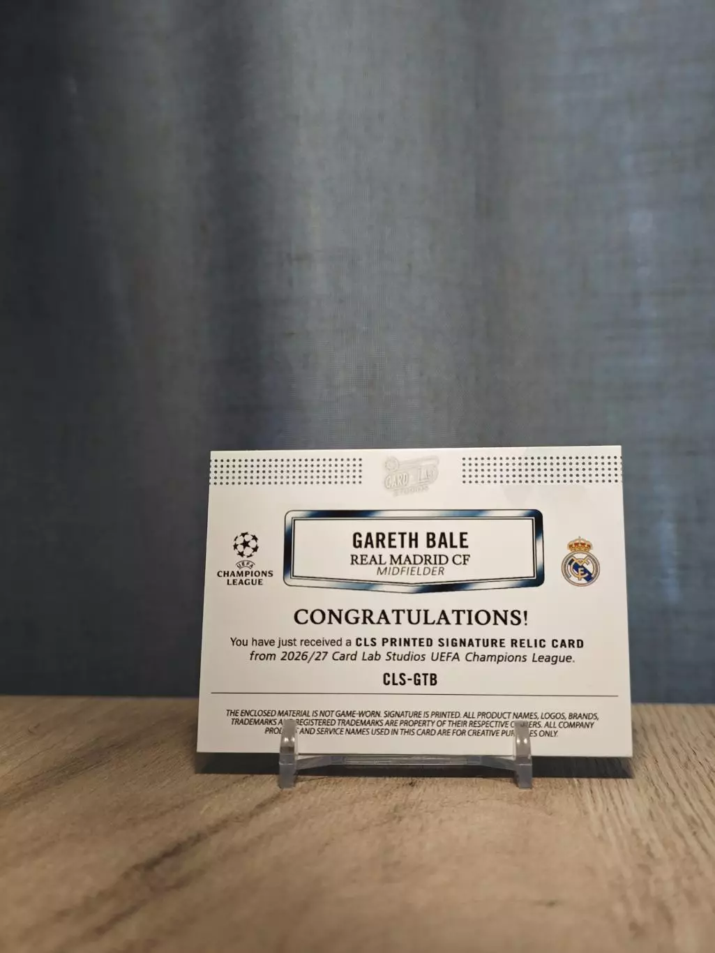 1/1 CLS Dynasty UCL Gareth Bale 1