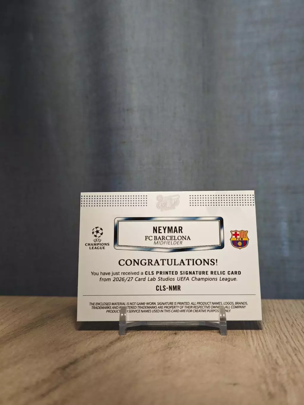 1/1 CLS Dynasty UCL Neymar2 1