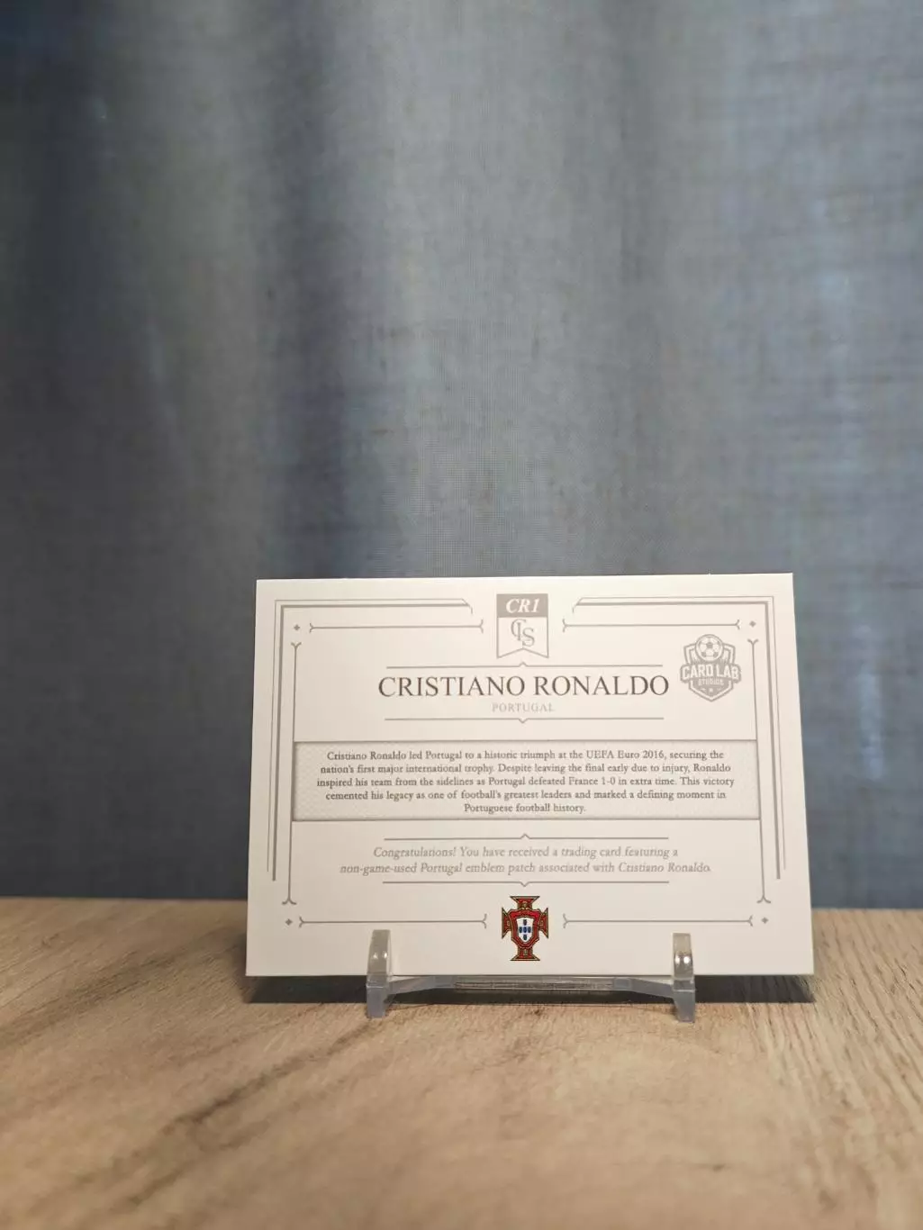 1/3 CLS Spectacular Relics Cristiano Ronaldo Portugal Patch 1