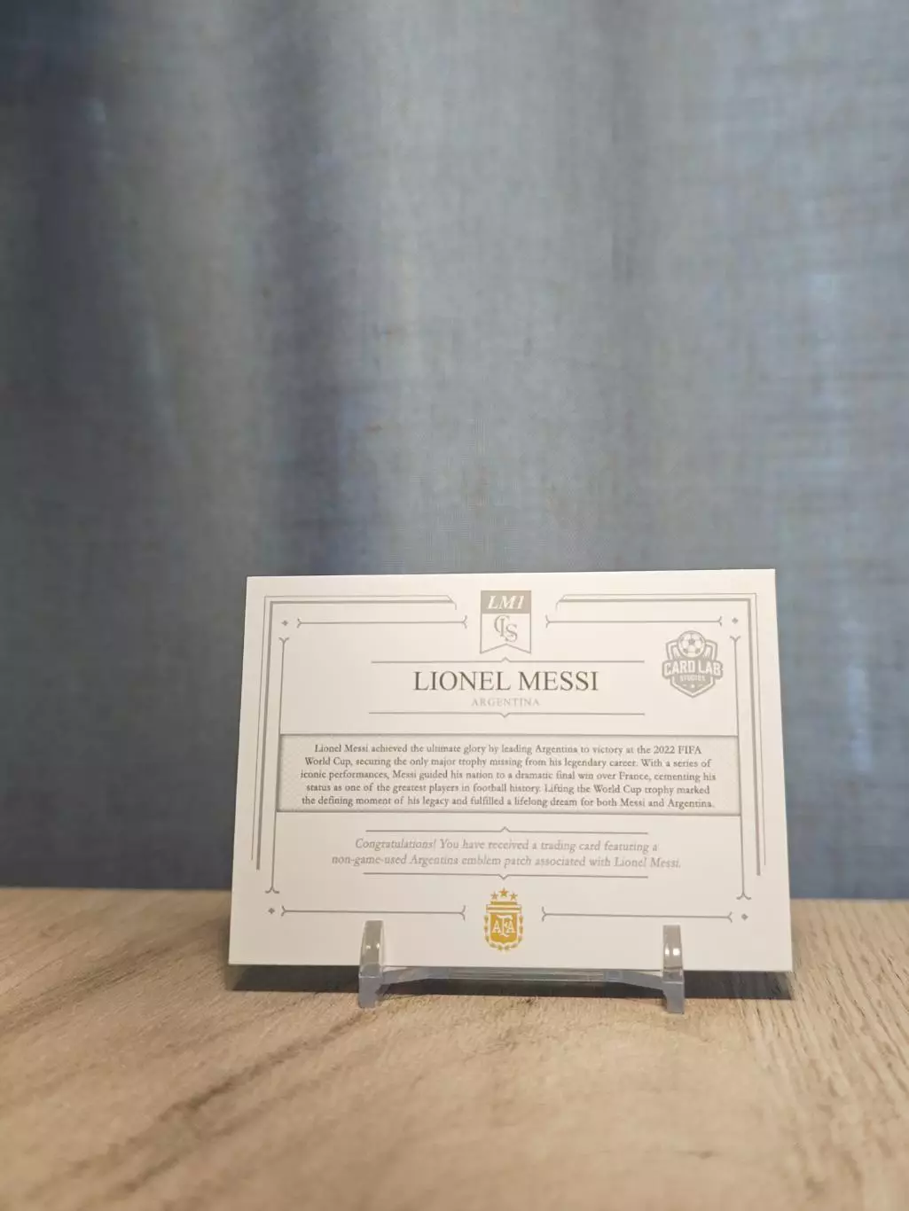 1/3 CLS Spectacular Relics Lionel Messi Argentina Patch 1