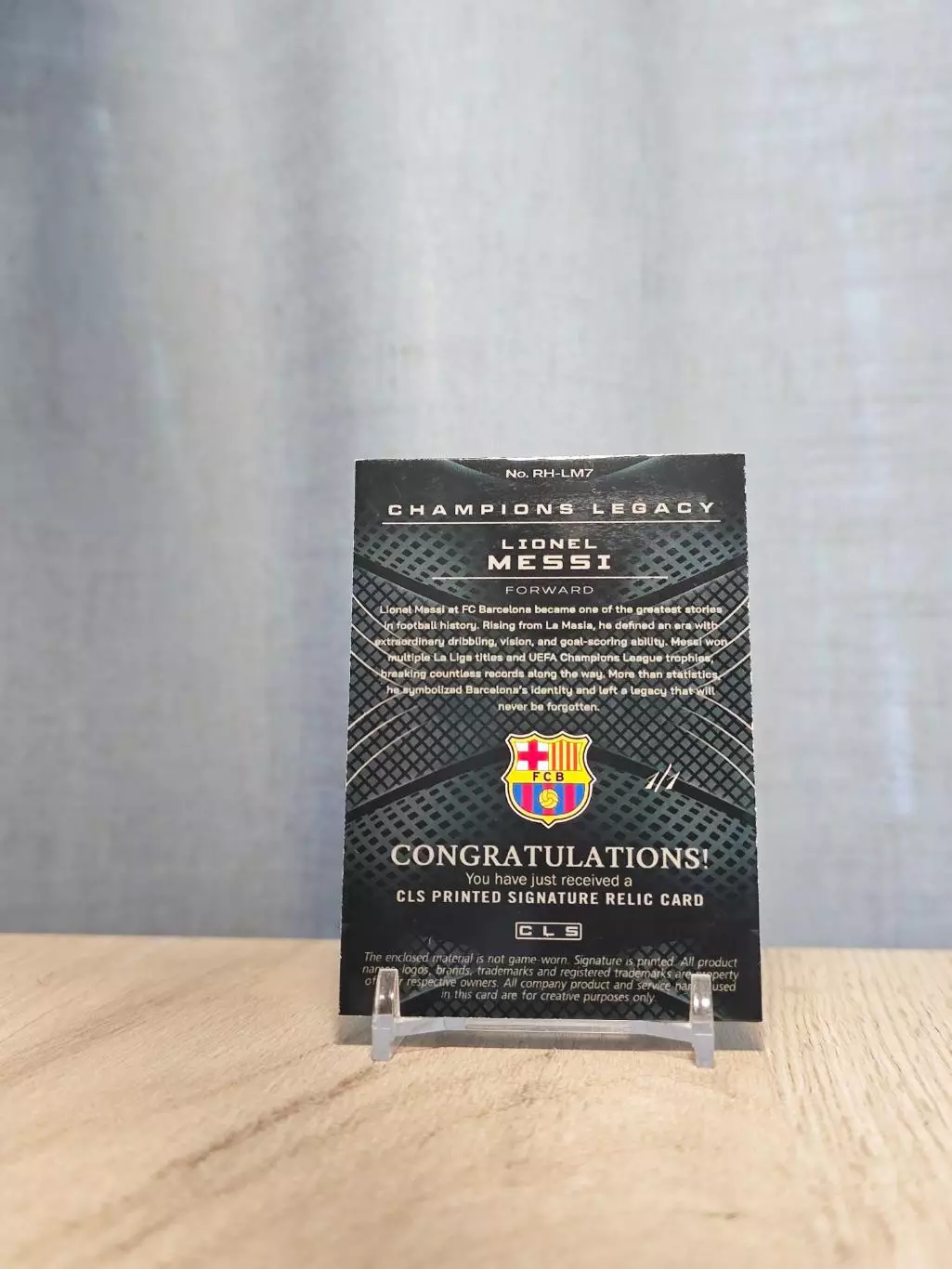 1/1 CLS Champions Legacy Lionel Messi 1