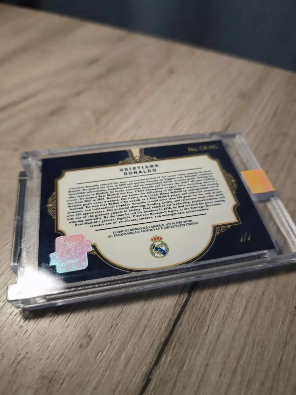 1/1 CLS Cristiano Ronaldo patch autograph Real Madrid 6