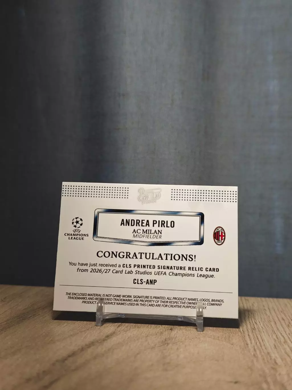 1/1 CLS Dynasty UCL Andrea Pirlo 1