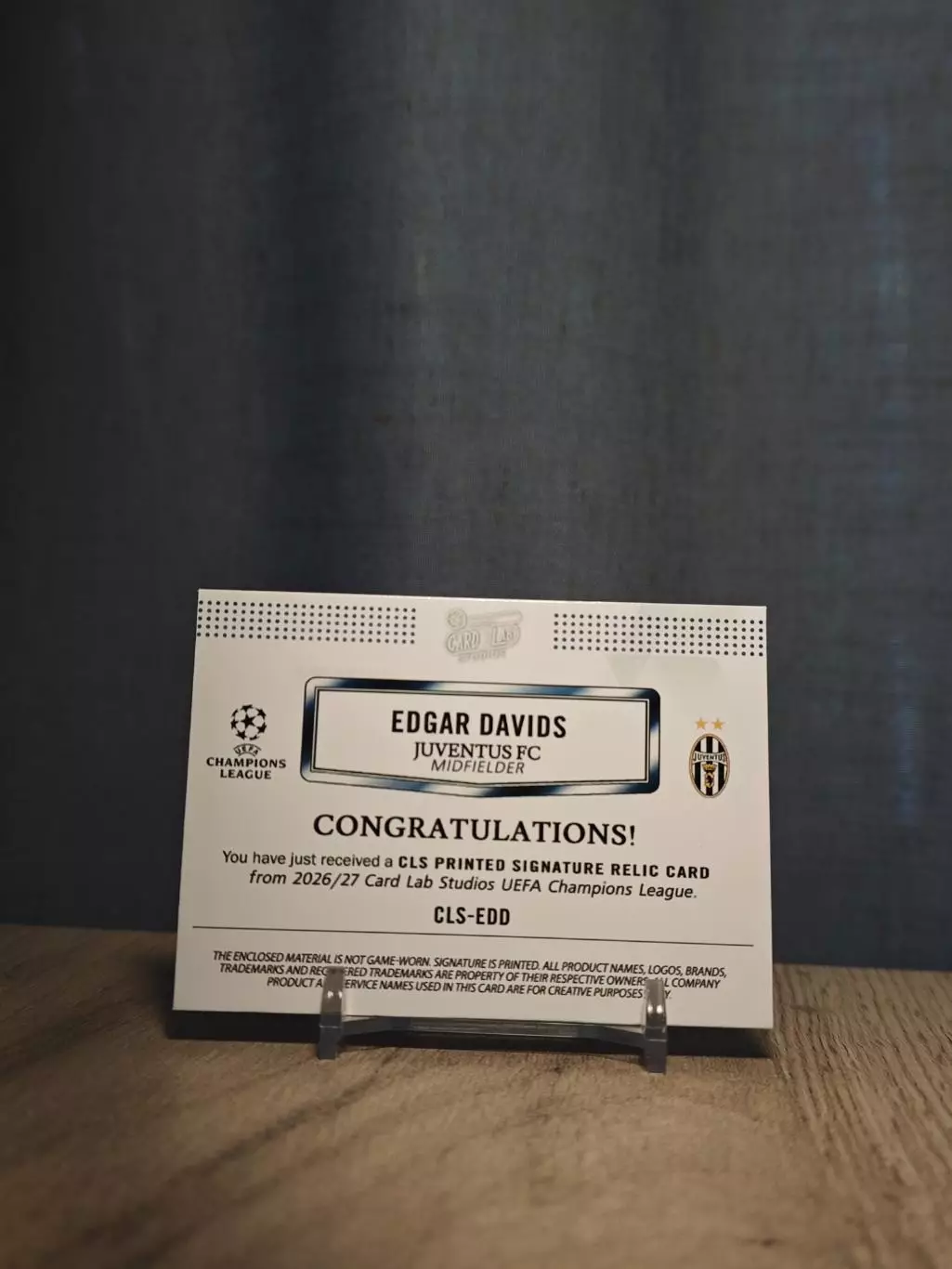 1/1 CLS Dynasty UCL Edgar Davids 1