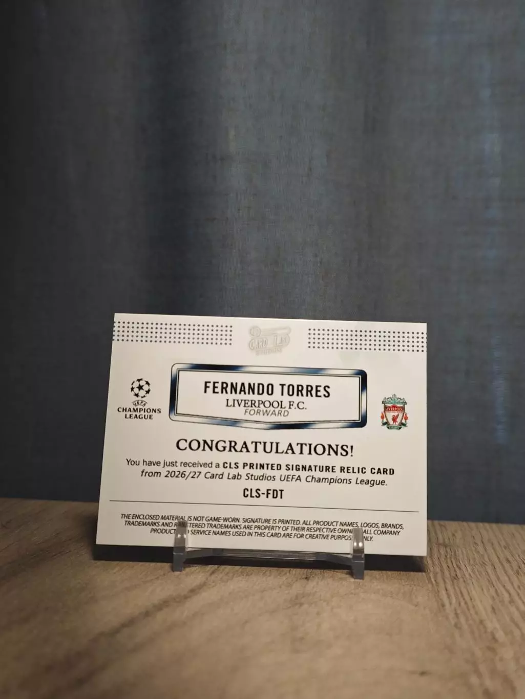 1/1 CLS Dynasty UCL Fernando Torres 1