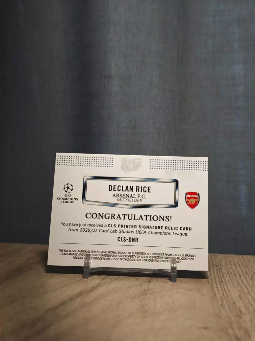 1/1 CLS Dynasty UCL Declan Rice 1