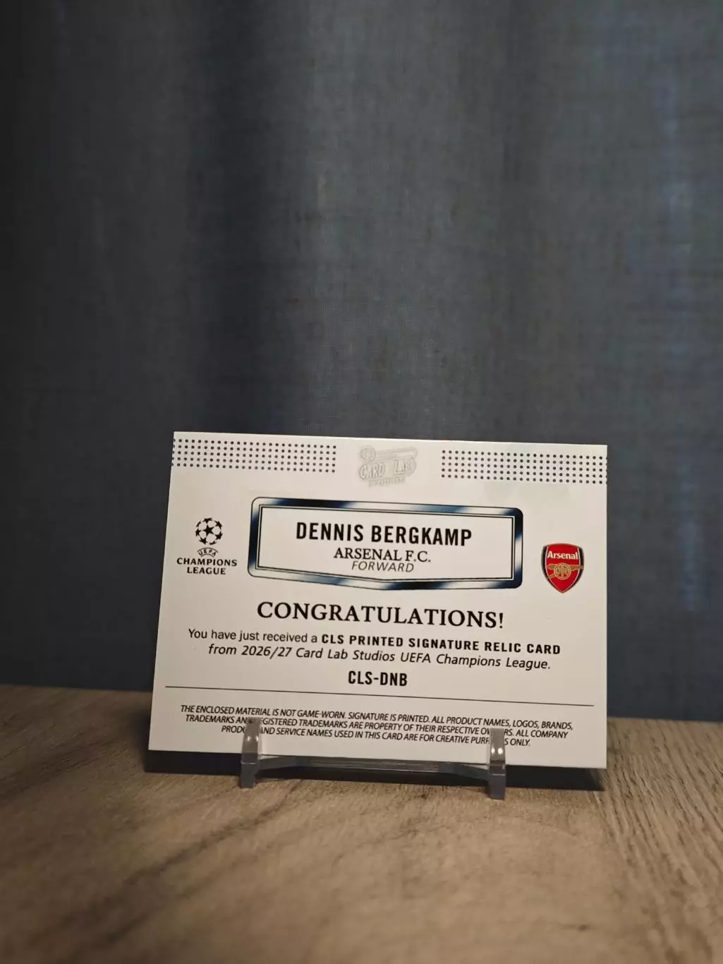 1/1 CLS Dynasty UCL Dennis Bergkamp 1