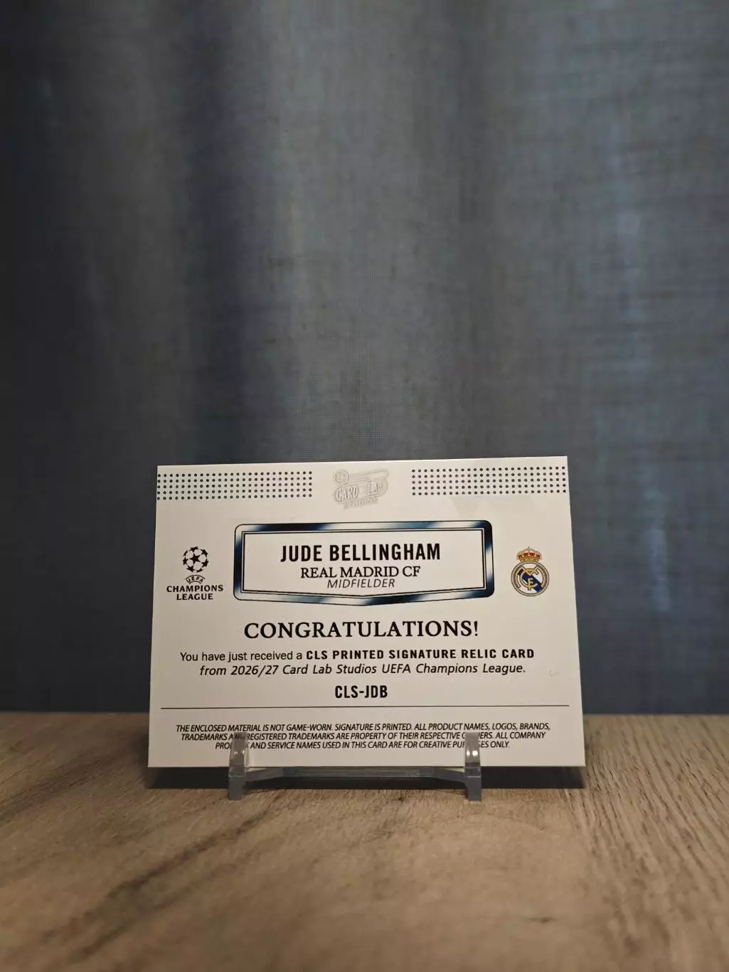 1/1 CLS Dynasty UCL Jude Bellingham 1