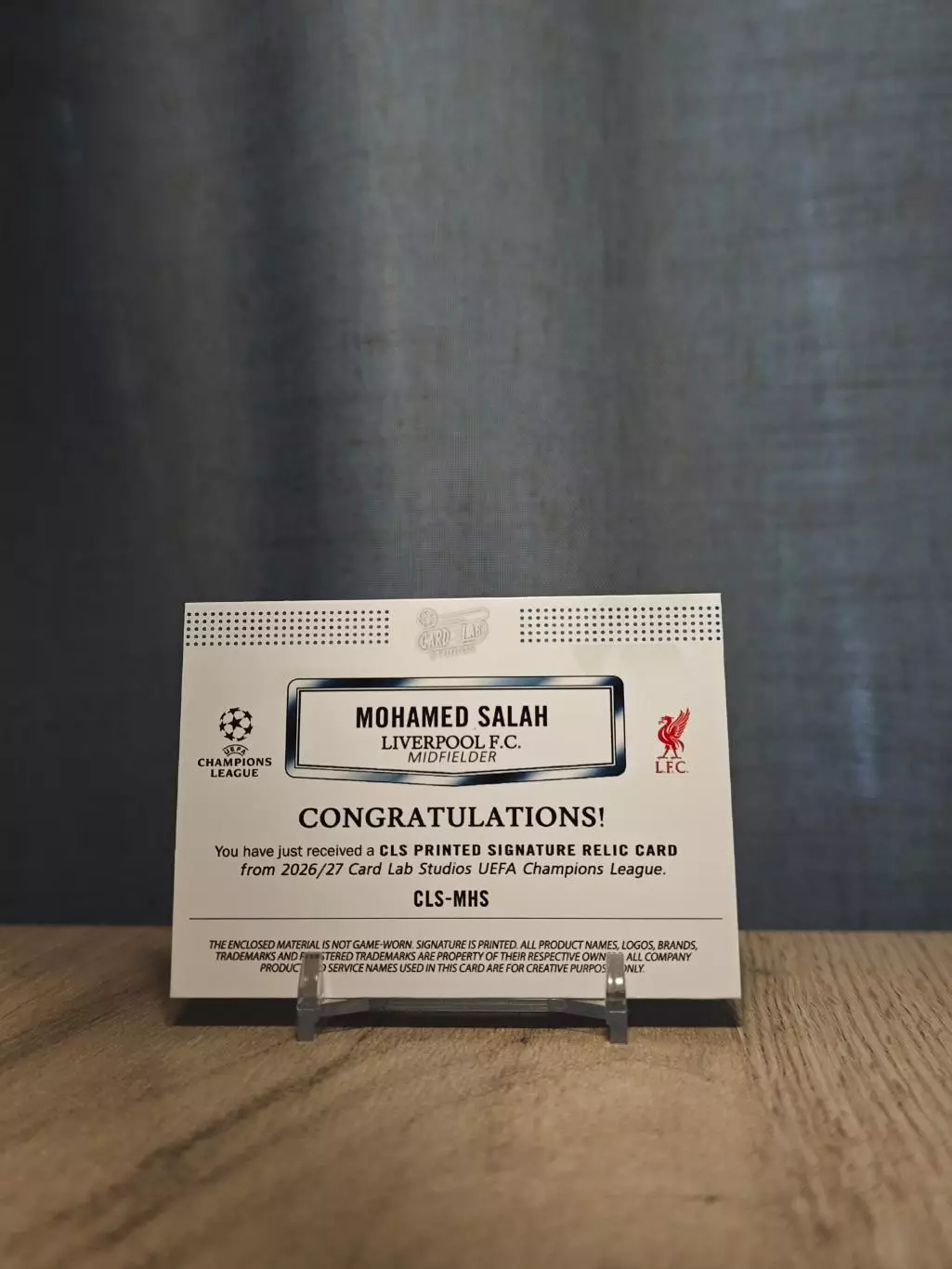 1/1 CLS Dynasty UCL Mohamed Salah 1