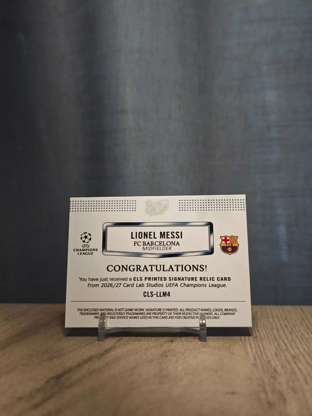 1/1 CLS Dynasty UCL Lionel Messi orange2 1