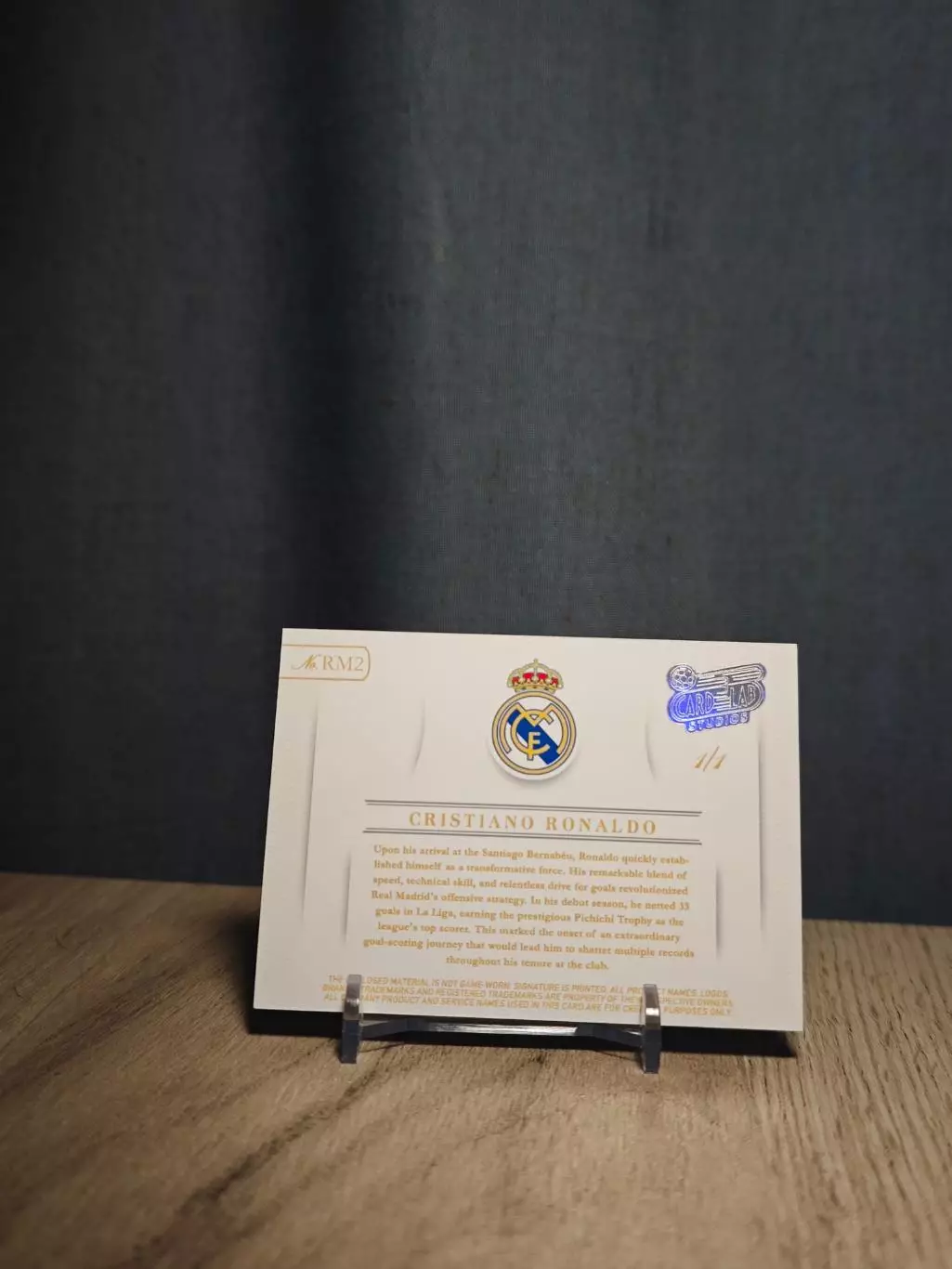1/1 CLS Laser Silver Patch Cristiano Ronaldo Real Madrid 1