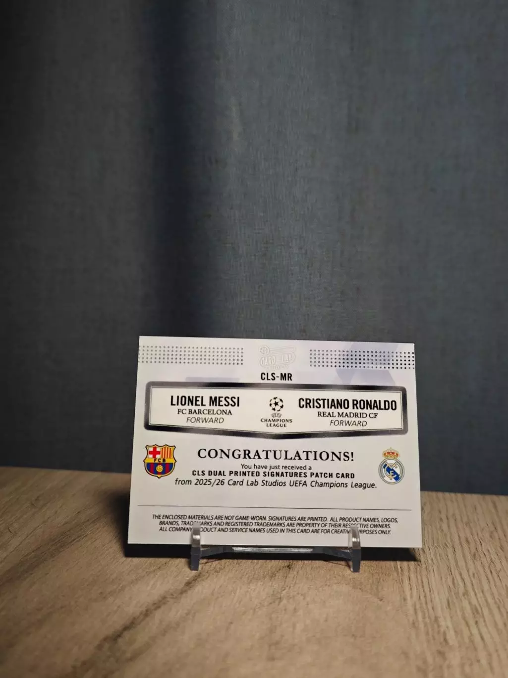 1/1 Green CLS Dynasty UCL Cristiano Ronaldo Lionel Messi 1