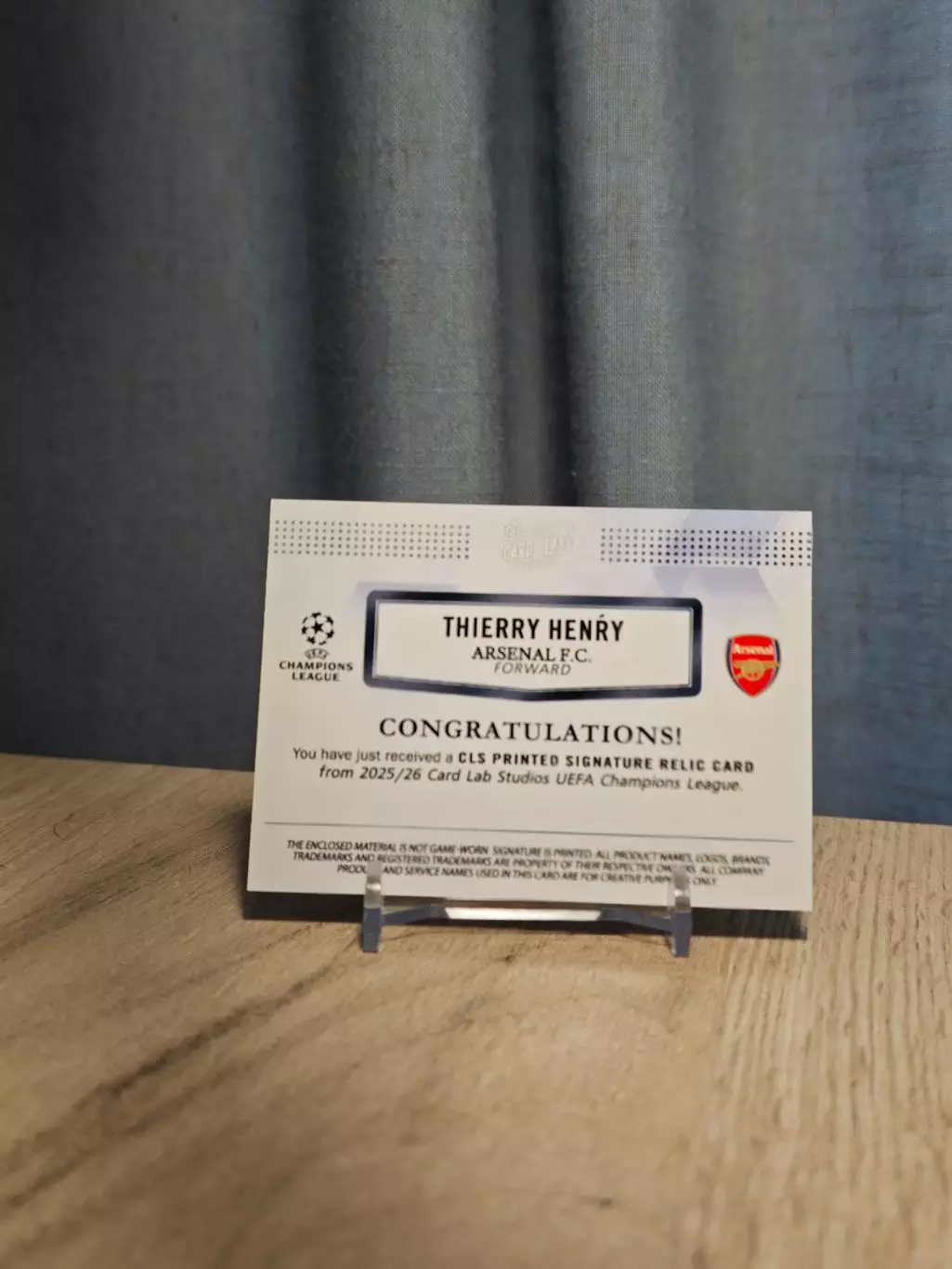 1/1 CLS Dynasty UCL Thierry Henry Arsenal 1