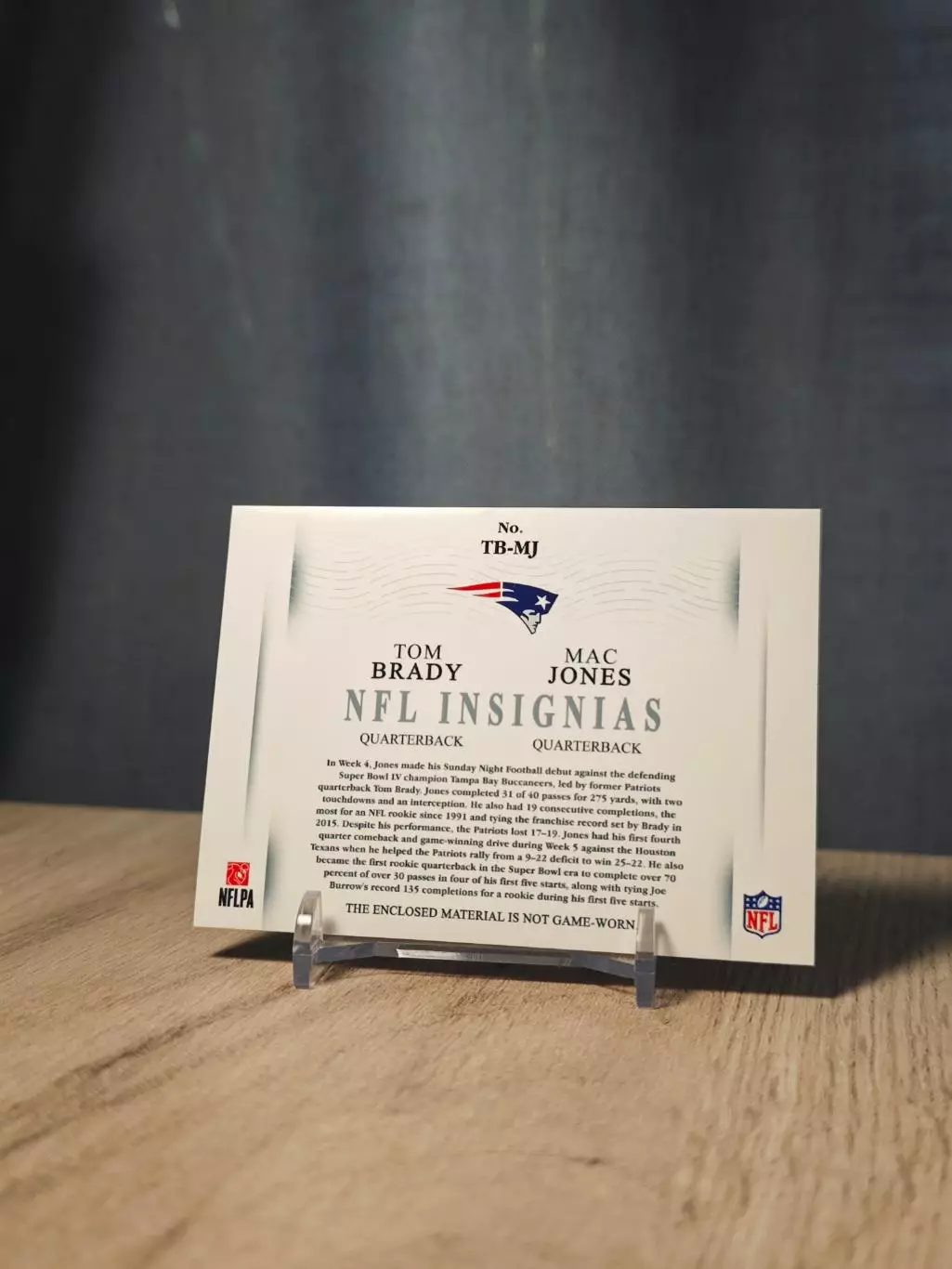 1/1 CLS NT Insignias Tom Brady Mac Jones 1