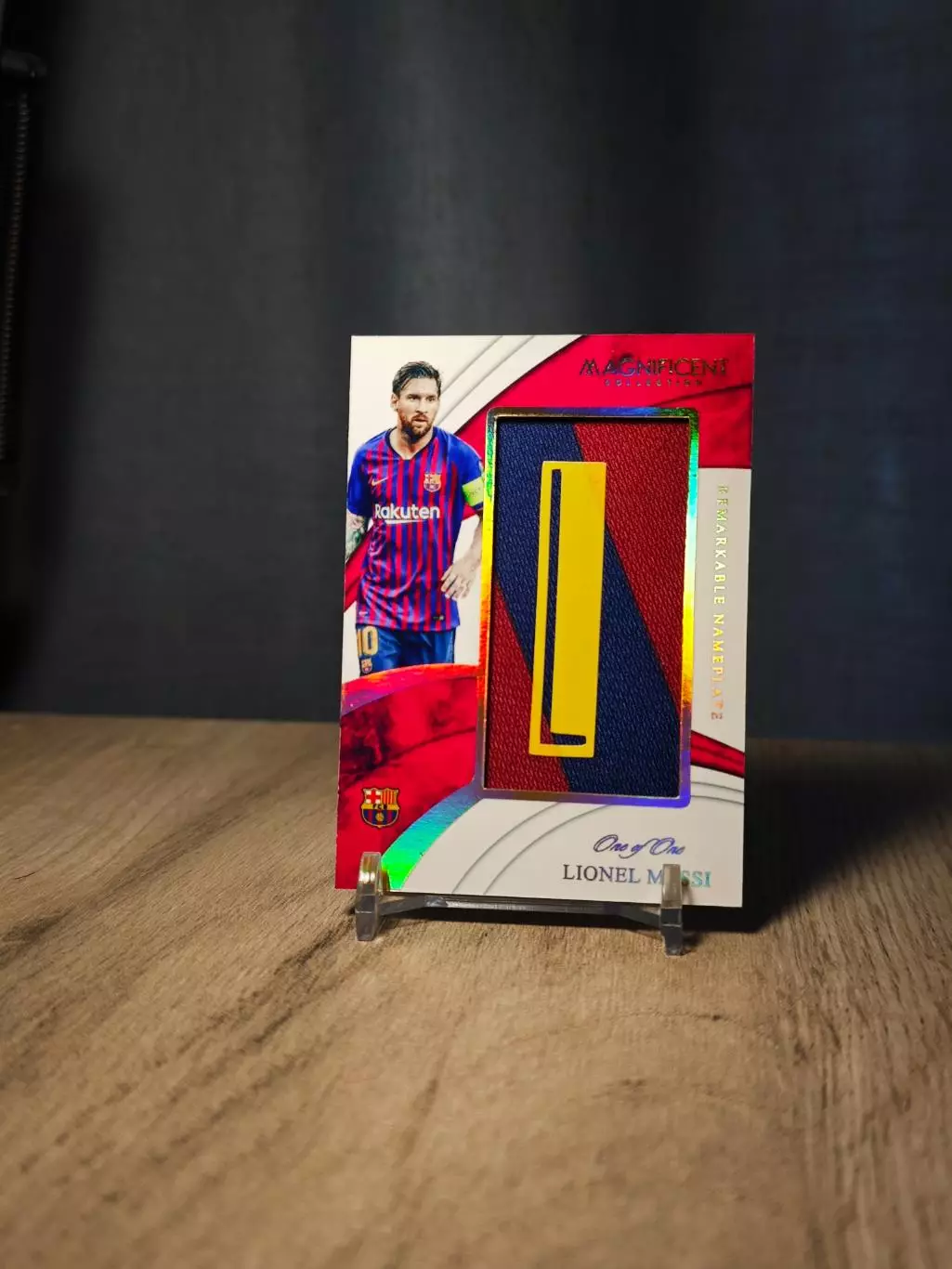 1/1 2018 CLS Magnificent Collection Remarkable Nameplate Lionel Messi I
