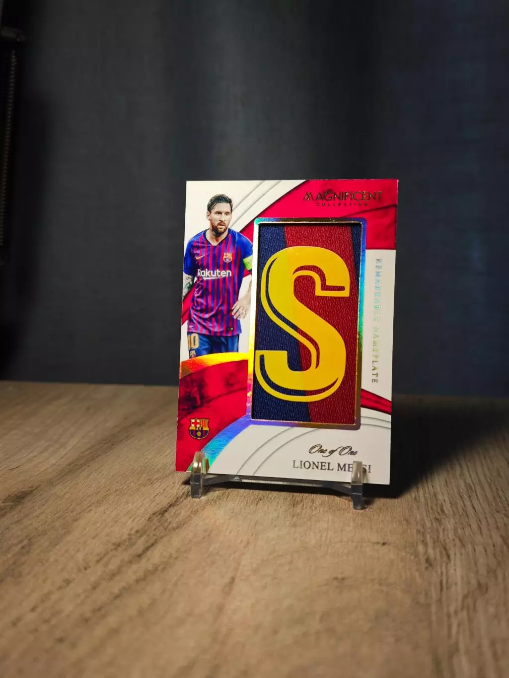 1/1 2018 CLS Magnificent Collection Remarkable Nameplate Lionel Messi S