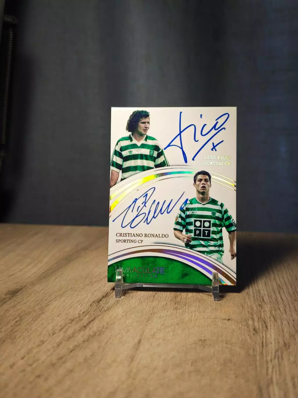 Laser Gold Immaculate Collection Cristiano Ronaldo Luis Figo