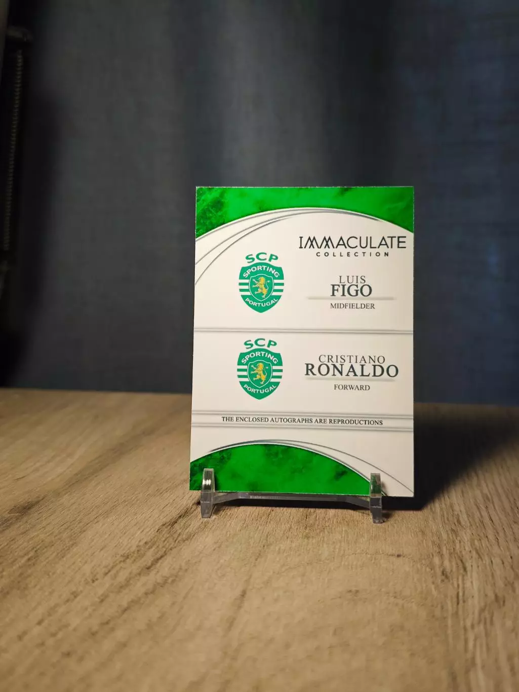 Laser Gold Immaculate Collection Cristiano Ronaldo Luis Figo 1