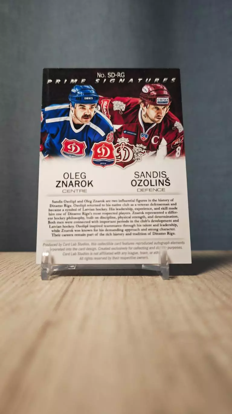 CLS PRIME SIGNATURES Сандис Озолиньш/Олег Знарок Sandis Ozolins/Oleg Znarok 1