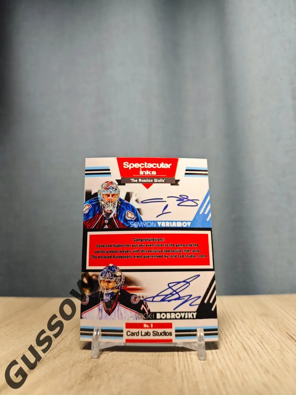 2016 CLS Spectacular Inks Khabibulin/Nabokov/Bryzgalov/Bobrovsky/Varlamov №5 1