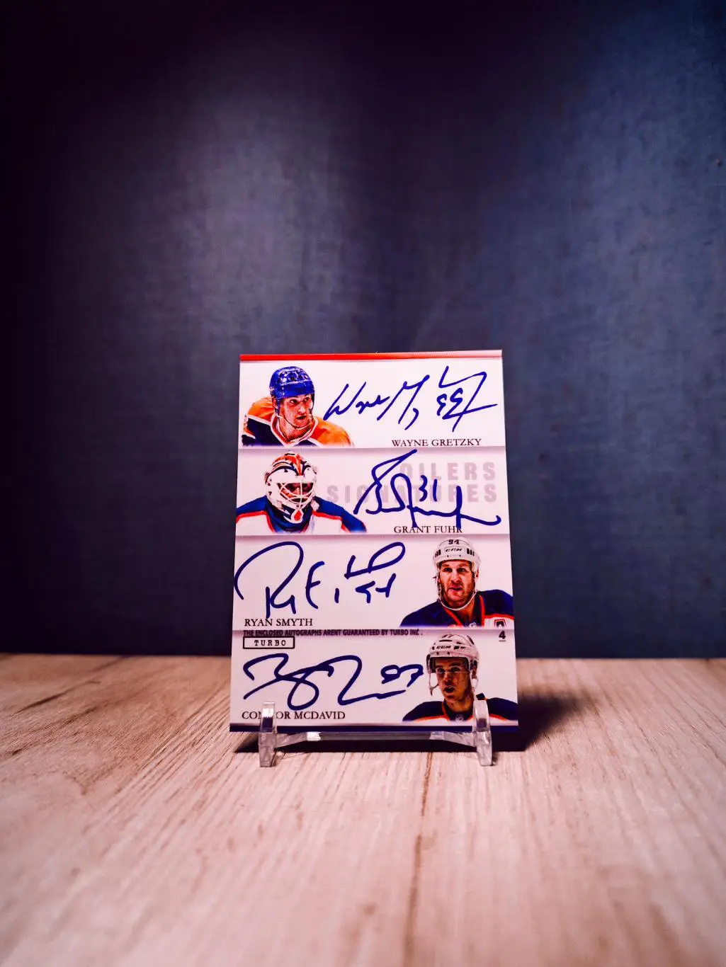 Turbo Flawless Signatures Messier/Gretzky/Coffey/Kurri/Fuhr/Smyth/Mcdavid 1