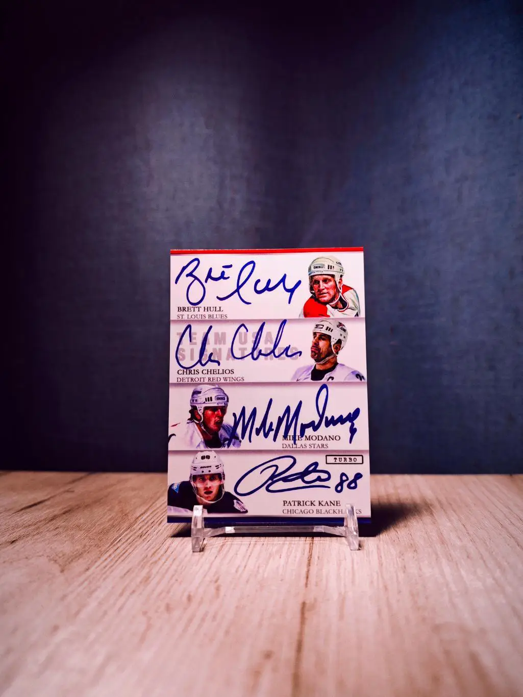 Turbo Flawless Signatures Hull/Chelios/Modano/Kane/Leetch/Amonte/Roenick