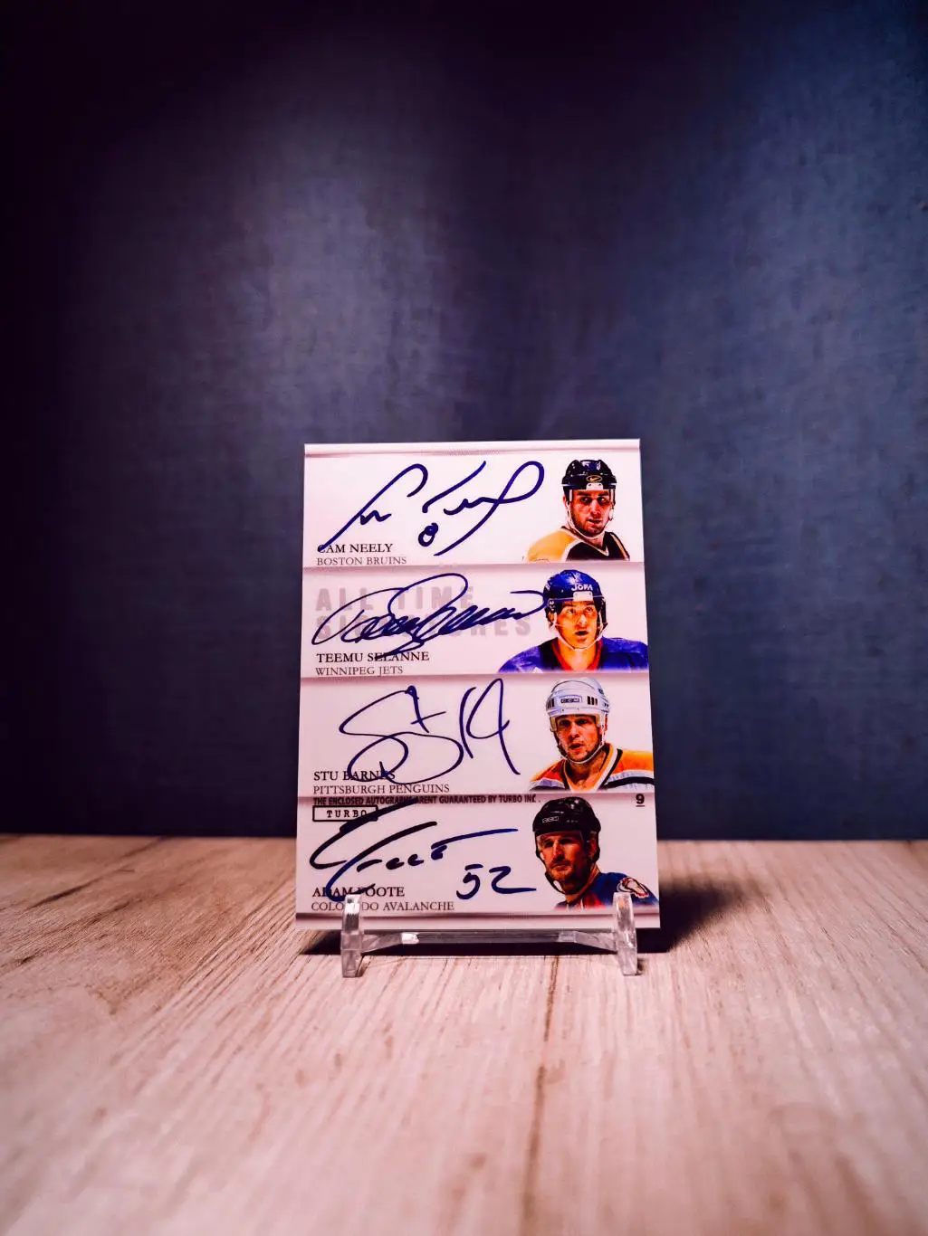 Turbo Flawless Signatures Sturm/Bower/Twist/Neely/Selanne/Barnes/Foote 1