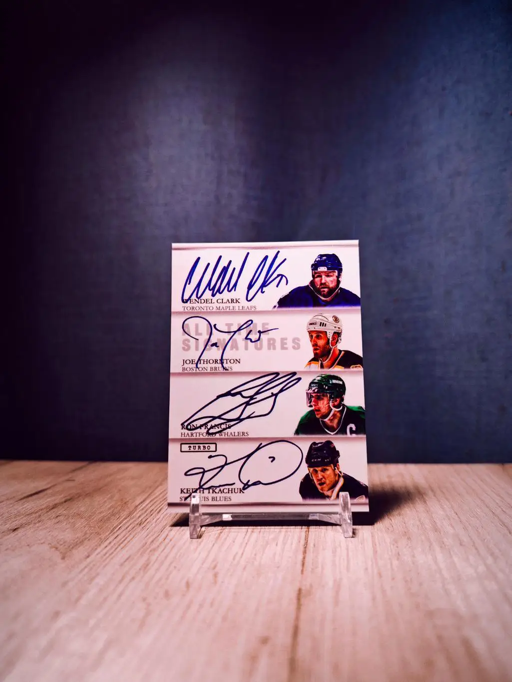 Turbo Flawless Signatures Clark/Thornton/Francis/Tkachuk/Cloutier/Sutter/Sittler