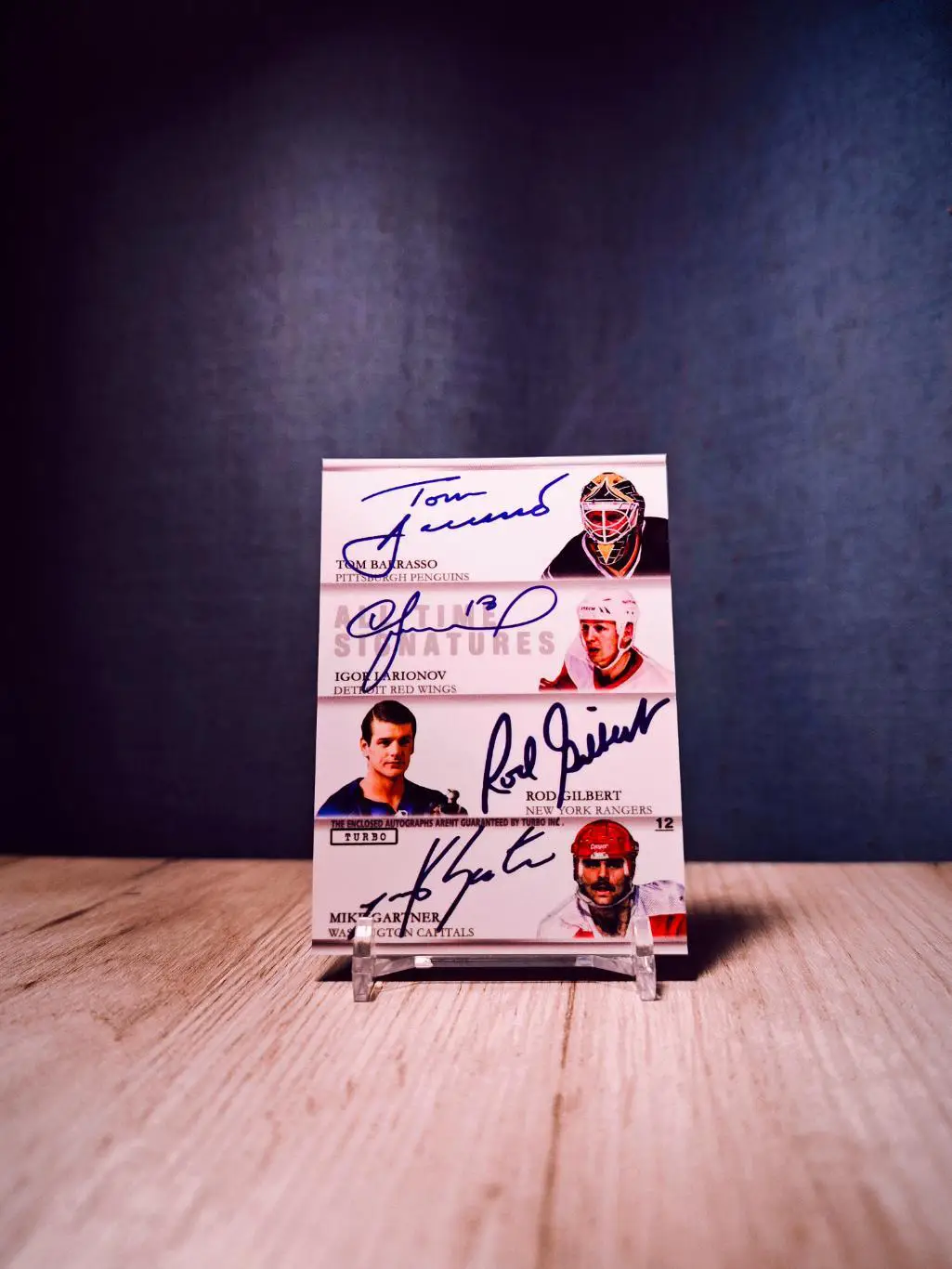 Turbo Flawless Signatures Mcdonald/Lafontaine/Sedin/Turgeon/Barrasso/Larionov 1