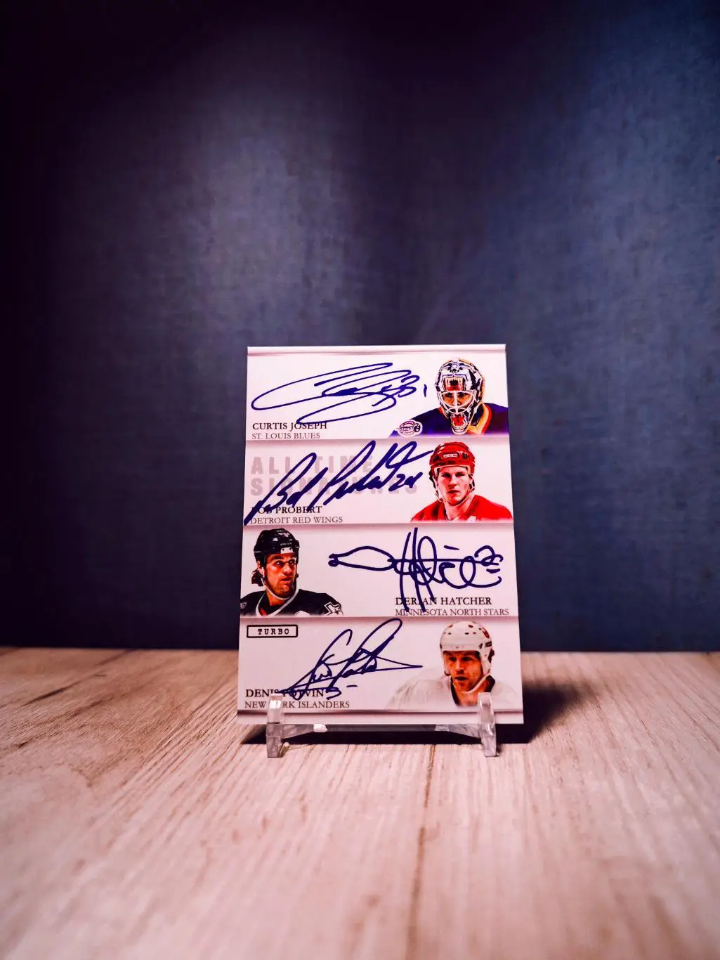 Turbo Flawless Signatures Joseph/Probert/Hatcher/Potvin/Belfour/Esposito/Stastny