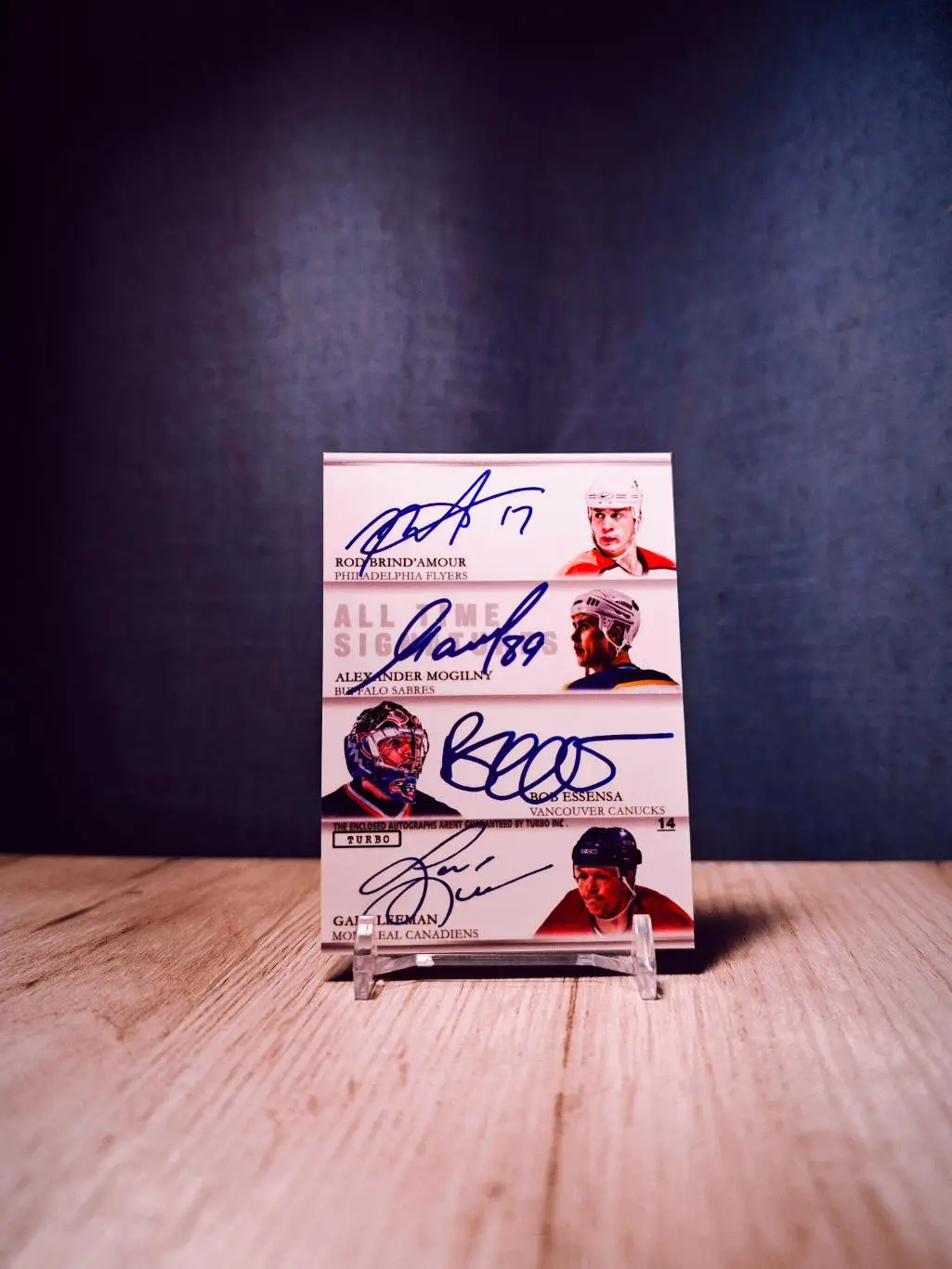 Turbo Flawless Signatures Lindros/Vachon/Shutt/Goulet/Mogilny/Essensa 1