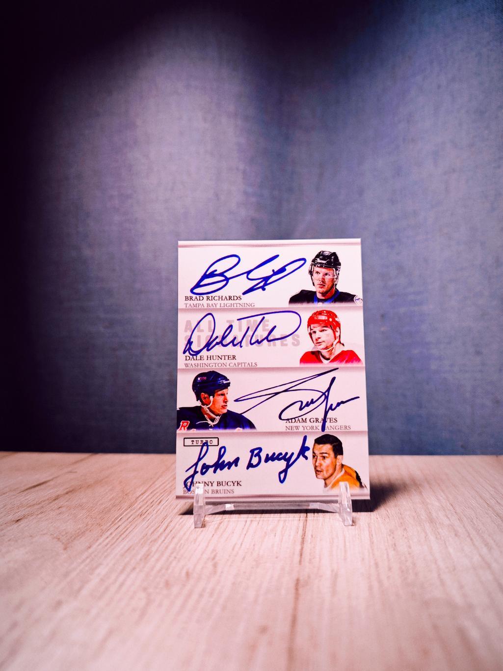 Turbo Flawless Signatures Richards/Hunter/Graves/Bucyk/Luongo/Gilmour/Nylander