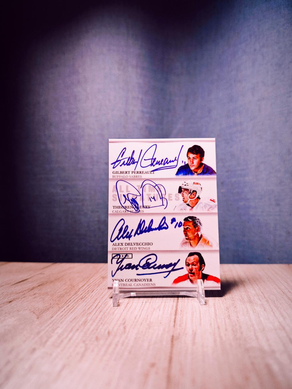 Turbo Flawless Signatures Perreault/Fleury/Delvecchio/Cournoyer/Vanbiesbrouck