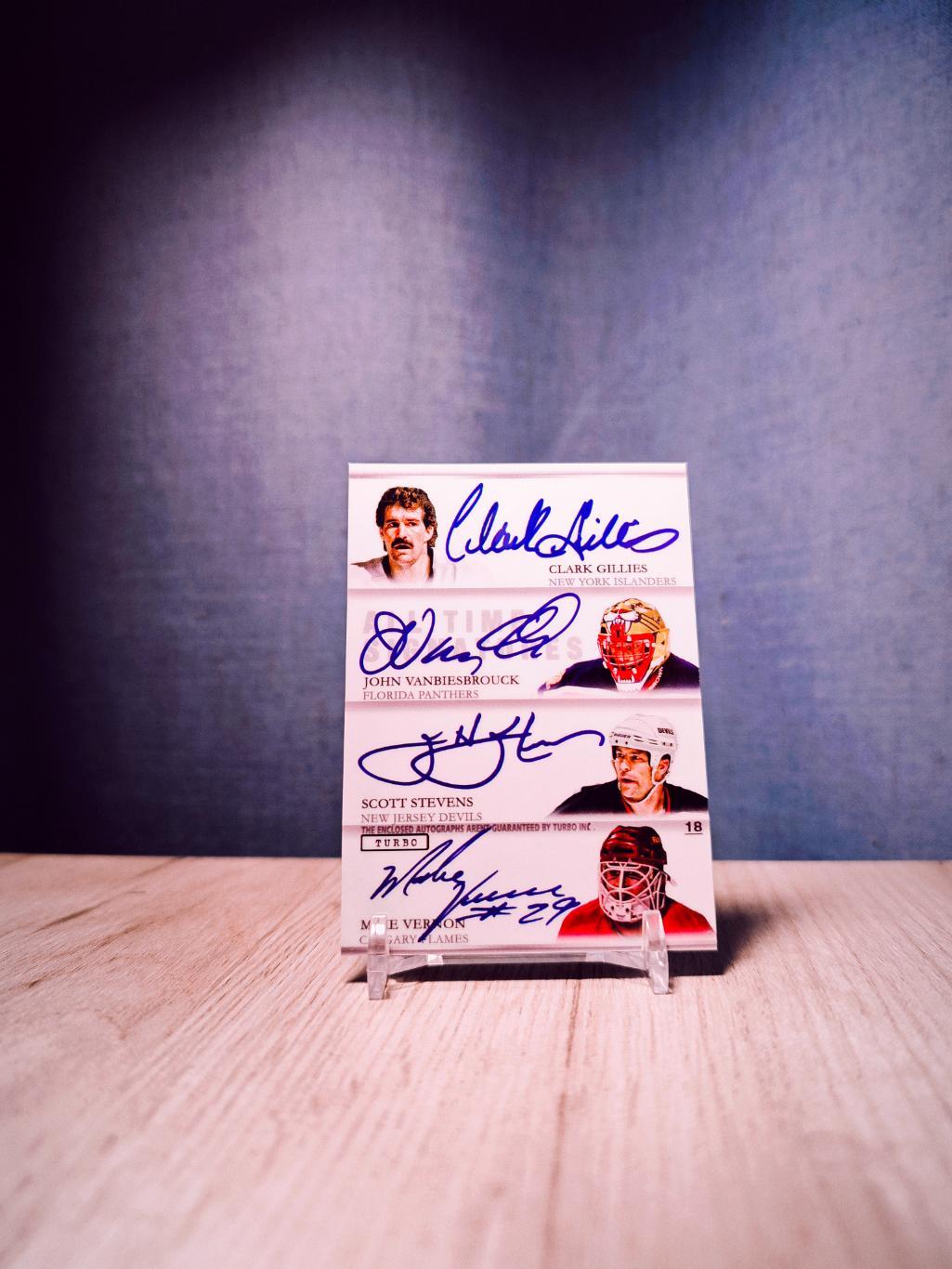 Turbo Flawless Signatures Perreault/Fleury/Delvecchio/Cournoyer/Vanbiesbrouck 1