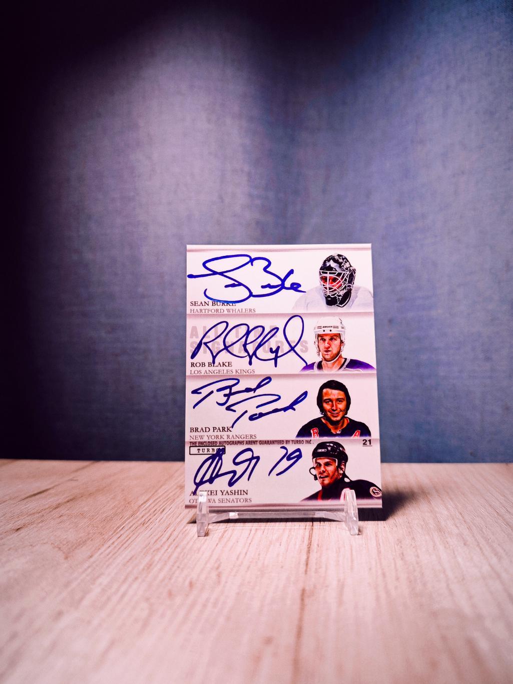 Turbo Flawless Signatures Bathgate/Savard/Modano/Nicholls/Blake/Yashin 1